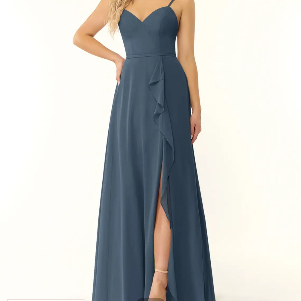 Azazie Neptune Blue Maxi Dress